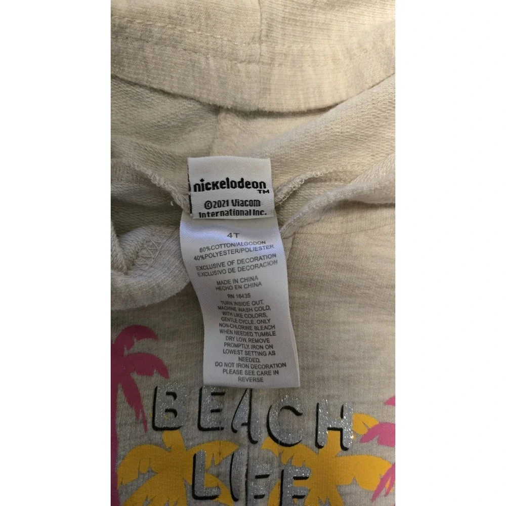 Nickelodeon Pinkfong Baby Shark Beach Life Hoodie Size 4T HTF